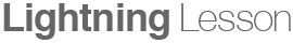 Lightning Lesson｜HATA備忘録